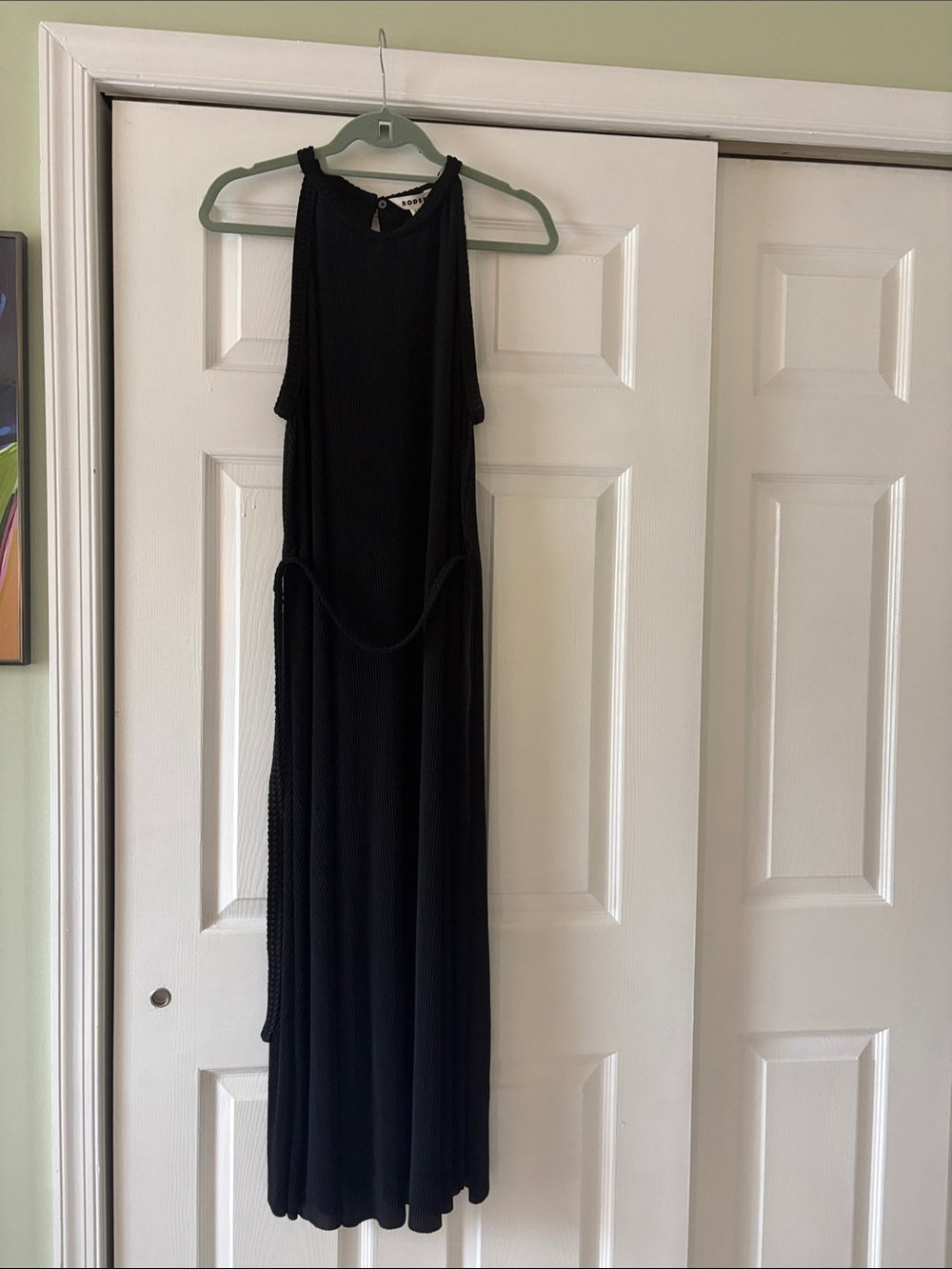 Boden Black Sleeveless Maxi Dress with Rope Waist